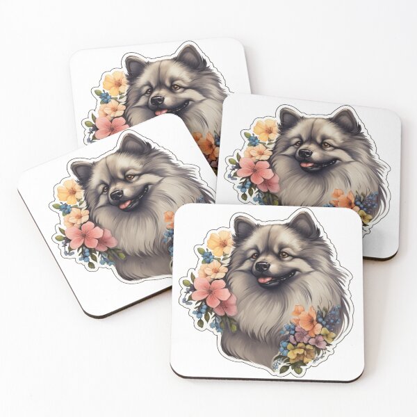 Item preview, Cute Flower Keeshond Mom Dad Guardian Angel Best Friend Doggie Paw designed and sold by SMARTKIT  DESIGNAGENCY.