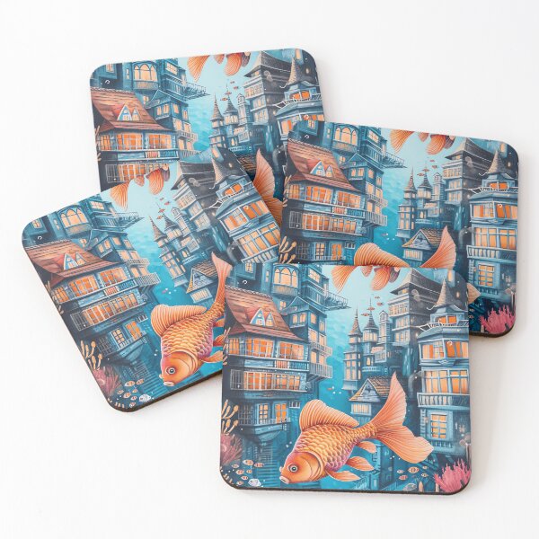 Item preview, Whimsical Underwater City designed and sold by cute-animals99.