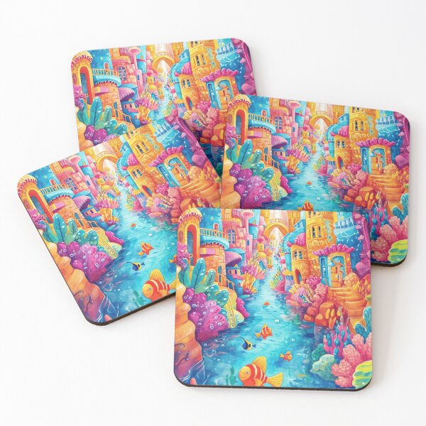 Item preview, Whimsical Underwater City designed and sold by cute-animals99.