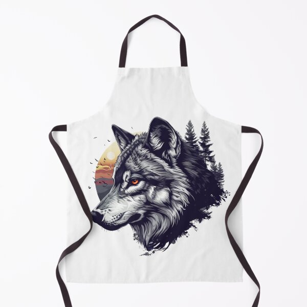 Item preview, Wild Wolf Portrait designed and sold by NicolasGlowArt.