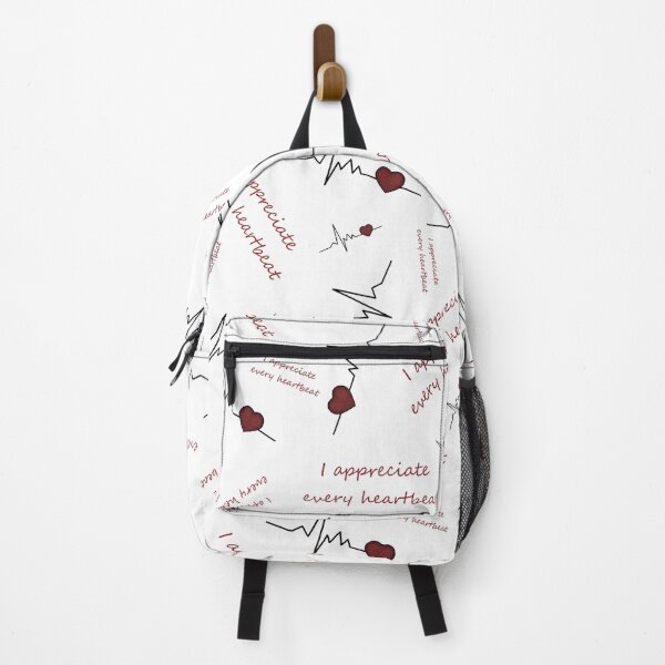 Item preview, Pattern of cardiogram heart with "I appreciate every heartbeat" designed and sold by Cherevan.