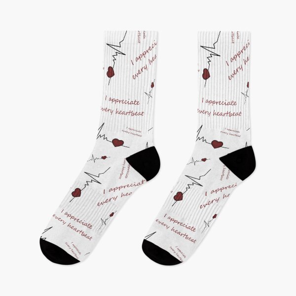 Item preview, Pattern of cardiogram heart with "I appreciate every heartbeat" designed and sold by Cherevan.