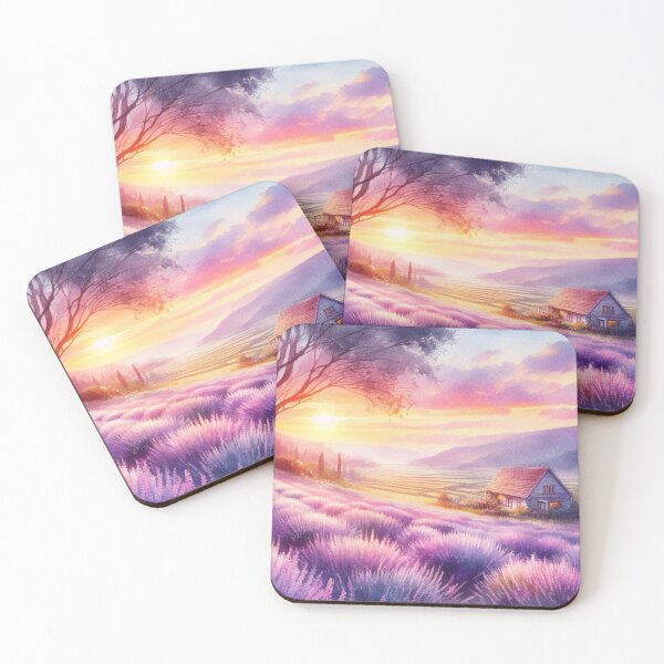 Item preview, Lavender plants in sunset designed and sold by tipitoes.