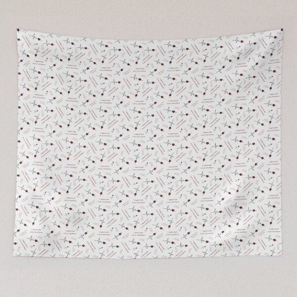 Item preview, Pattern of cardiogram heart with "I appreciate every heartbeat" designed and sold by Cherevan.