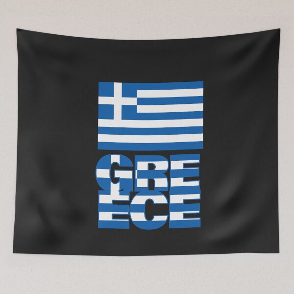 Item preview, Greece Flag Map designed and sold by AnimalsDH305.
