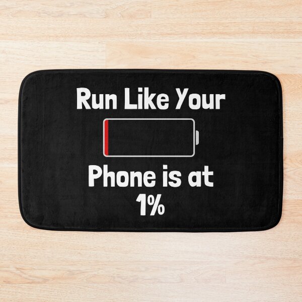 Item preview, Run Like Your Phone Is At 1% Battery Funny Running/jogging workout quote designed and sold by Unitepeople.
