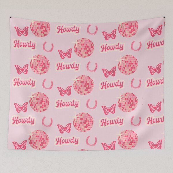 Item preview, Howdy Disco Cowgirl Collage Pattern designed and sold by Creative Brat Design Studio.