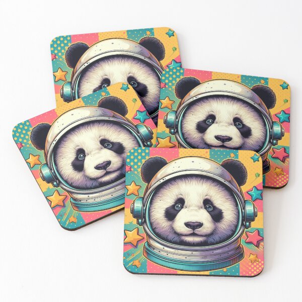 Item preview, Galactic Panda: Adorable Pop Art Astronaut designed and sold by StickerStudio27.