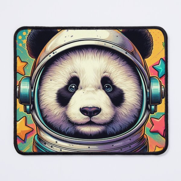 Item preview, Galactic Panda: Adorable Pop Art Astronaut designed and sold by StickerStudio27.