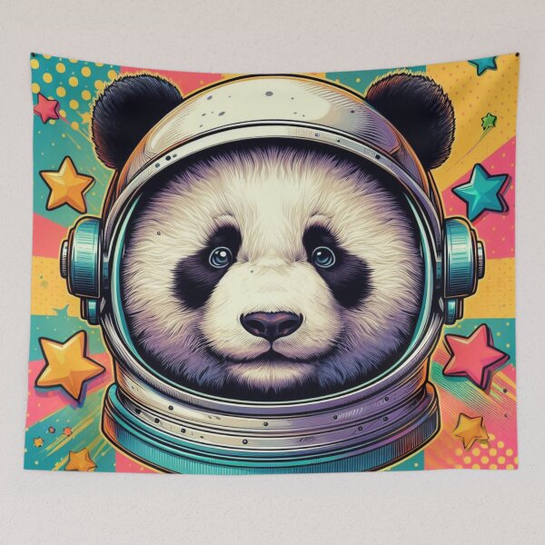 Item preview, Galactic Panda: Adorable Pop Art Astronaut designed and sold by StickerStudio27.