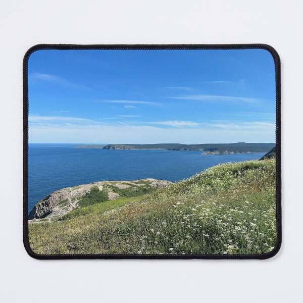 Item preview, Ocean blue atop a cliff with wildflowers designed and sold by ClarissaFlora.