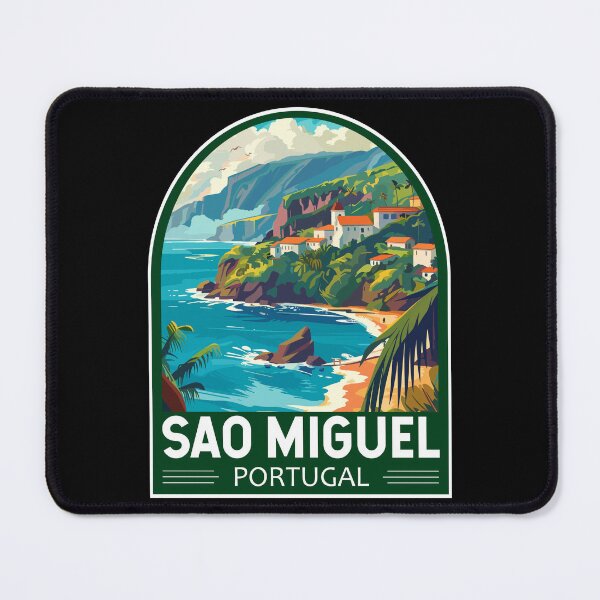 Item preview, Sao Miguel Island Portugal Travel Art Emblem designed and sold by KrisSidDesigns.