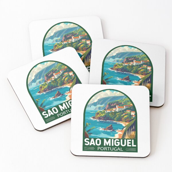 Item preview, Sao Miguel Island Portugal Travel Art Emblem designed and sold by KrisSidDesigns.