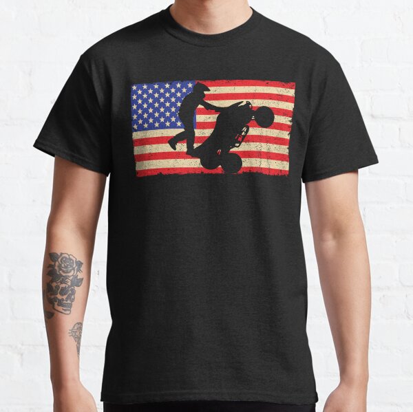 Item preview, ATV Quad American Flag Four Wheeler Wheelie Design designed and sold by tshirtexpressiv.