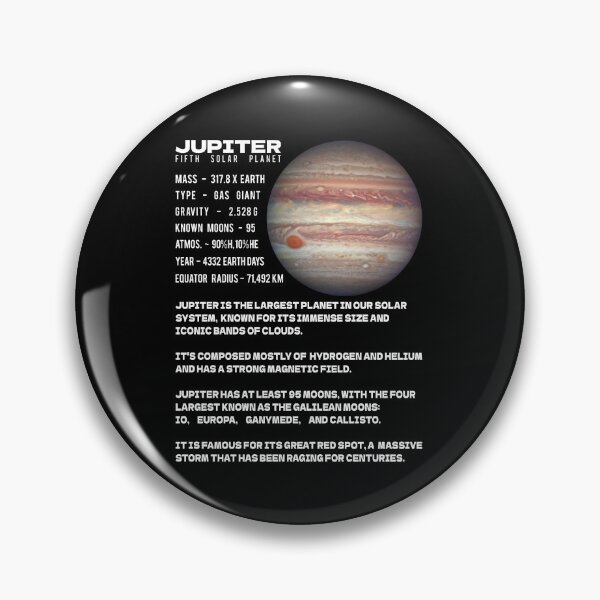 Item preview, Jupiter Planet Facts Space Explorer Astronomy Infographic Information designed and sold by Maljonic.