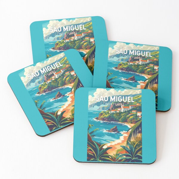 Item preview, Sao Miguel Island Portugal Travel Art Vintage designed and sold by KrisSidDesigns.