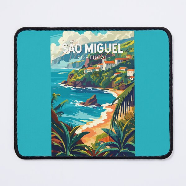 Item preview, Sao Miguel Island Portugal Travel Art Vintage designed and sold by KrisSidDesigns.