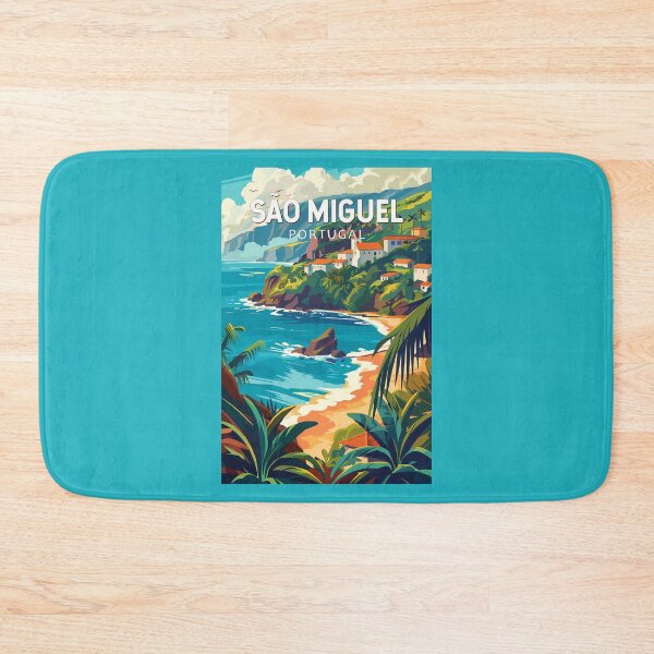Item preview, Sao Miguel Island Portugal Travel Art Vintage designed and sold by KrisSidDesigns.