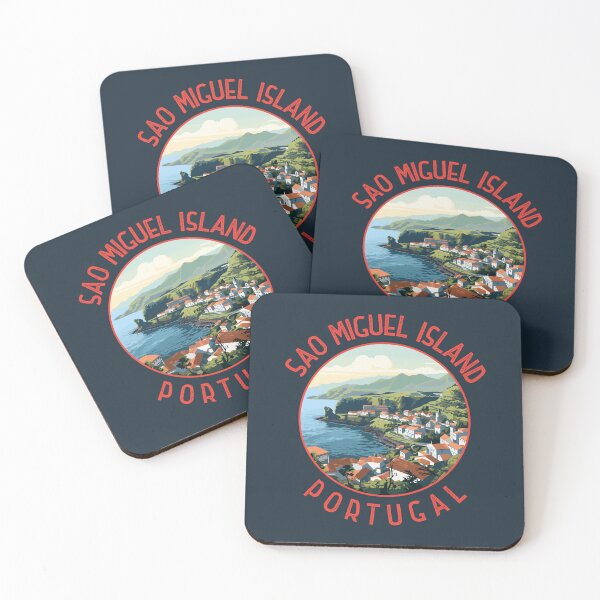 Item preview, Sao Miguel Island Portugal Retro Distressed Circle designed and sold by KrisSidDesigns.