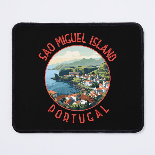 Item preview, Sao Miguel Island Portugal Retro Distressed Circle designed and sold by KrisSidDesigns.