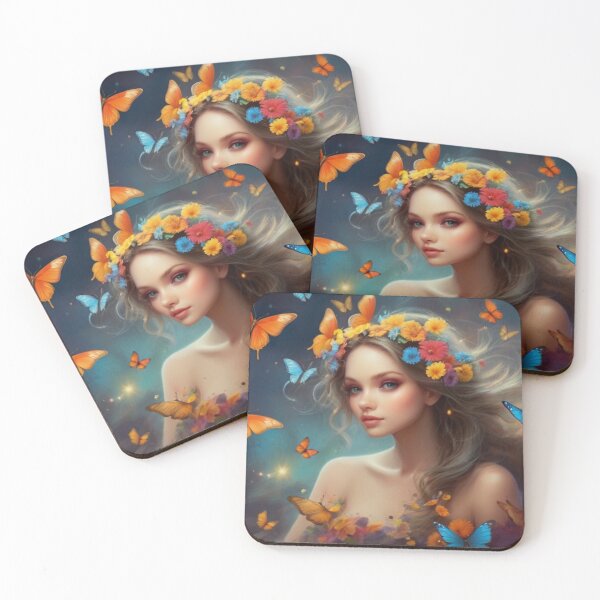 Item preview, Forest Fairy with Flowers and Butterflies designed and sold by T-shirtMill.
