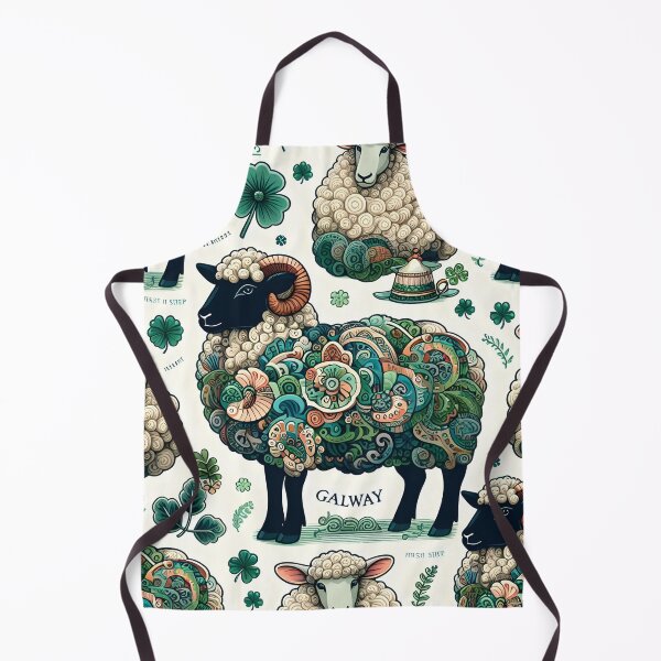 Item preview, Irish Sheep and Floral Patterns Artwork, Irleand, Sheep in Irish designed and sold by PillowTalkyZone.