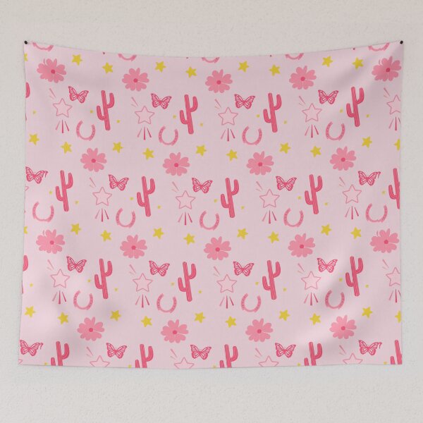 Item preview, Pink Cowgirl Collage Pattern designed and sold by Creative Brat Design Studio.
