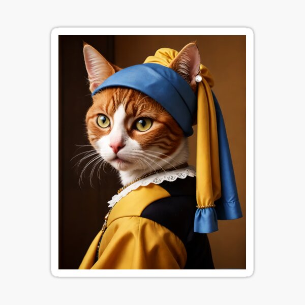 Item preview, The cat with the pearl earring designed and sold by pottolski.