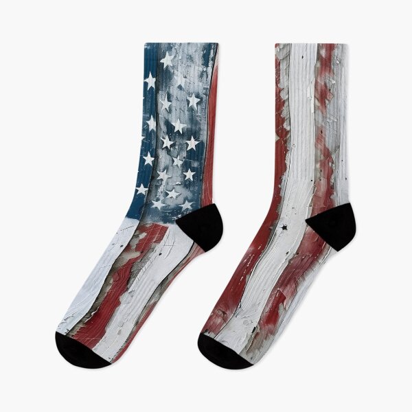 Artikelvorschau, verwitterter Holzdruck mit amerikanischer Flagge entworfen und verkauft von dcrc.