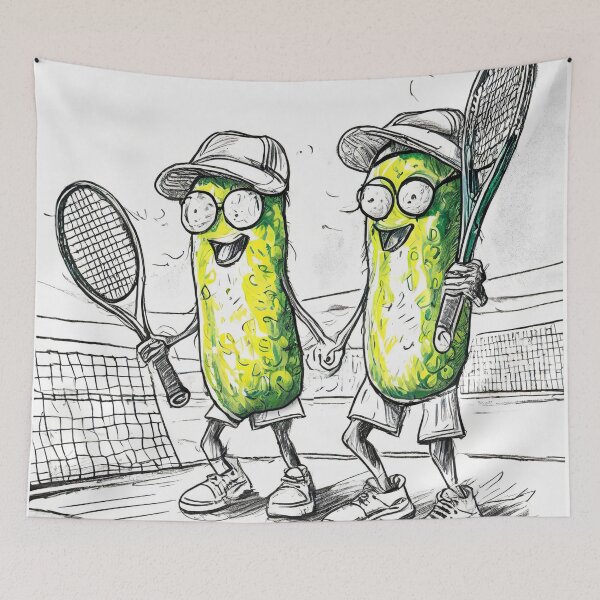 Item preview, Pickleball Heros playing PickleBall designed and sold by drawbey.