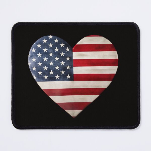 Item preview, july american flag heart designed and sold by jkrphoto.