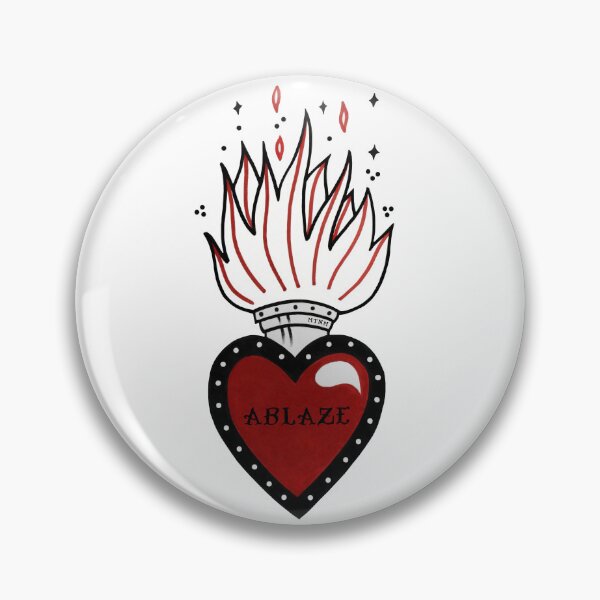 Artikelvorschau, Traditionelles Tattoo „Blaze Sacred Heart“ entworfen und verkauft von emeteneme.