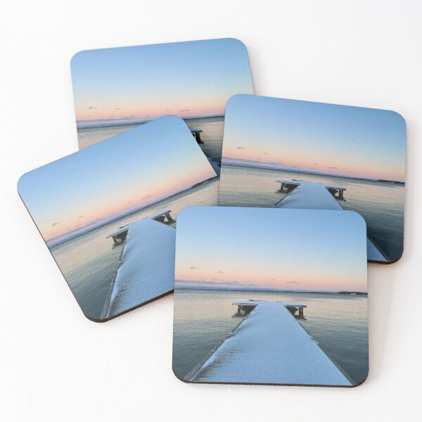Item preview, Snowy dock by the lake designed and sold by ClarissaFlora.