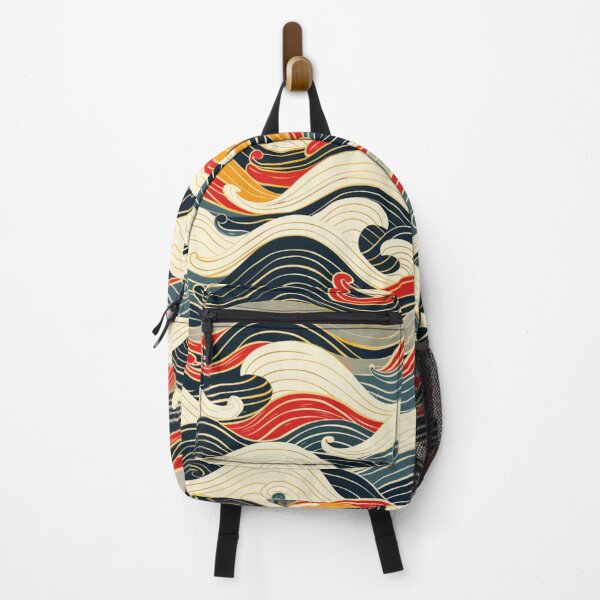 Item preview, Abstract wave pattern bold colour scheme Active Outdoors Inspired Art designed and sold by CDC40.