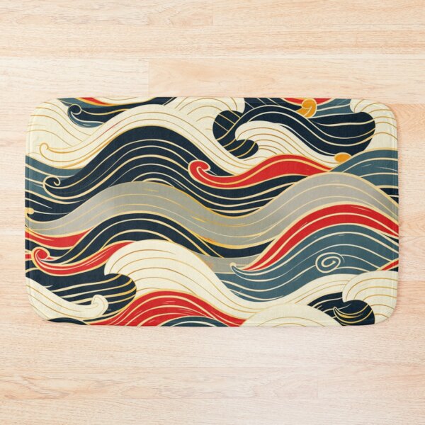 Item preview, Abstract wave pattern bold colour scheme Active Outdoors Inspired Art designed and sold by CDC40.