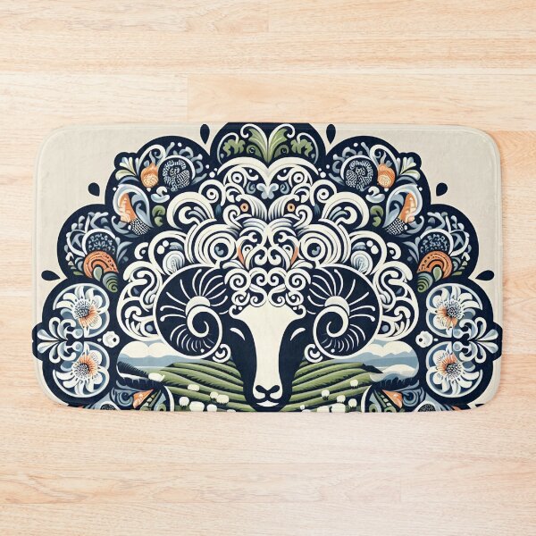 Item preview, Irish Sheep and Floral Patterns Artwork, Irleand, Sheep in Irish designed and sold by PillowTalkyZone.