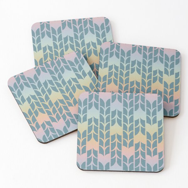 Item preview, Tulip Deco Pattern - Peacock + Rainbow Sorbet designed and sold by Irene Estelle.