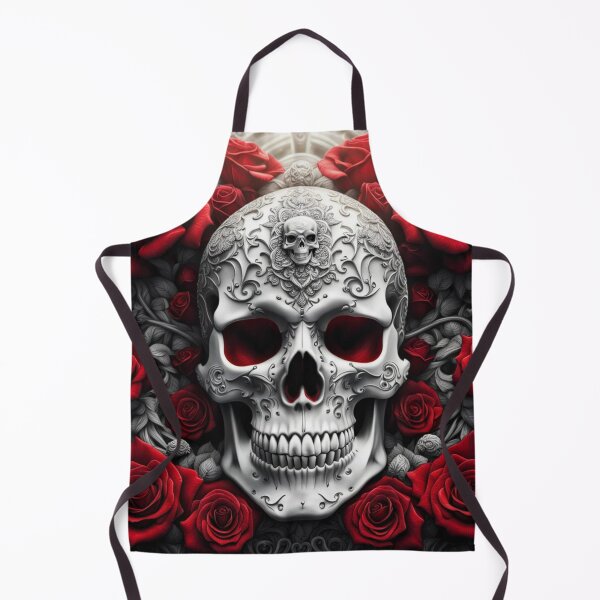 Item preview, Detailed Skull with Red Roses designed and sold by Orixaworld.