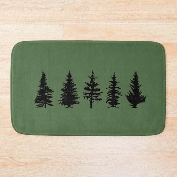 Item preview, Black Pine Tree Evergreen Forest Festive Christmas Farm  designed and sold by IntoClearWater.