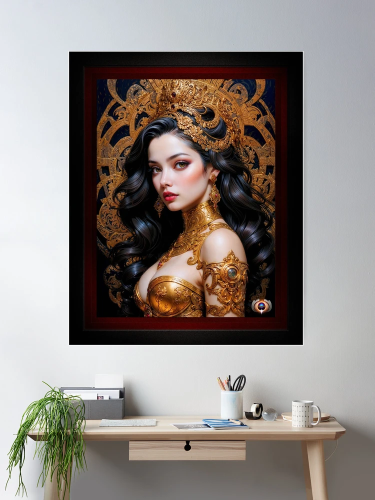 Portrait Of Stanya Breathtaking AI Concept Art by Xzendor7 Room Decor Poster Art Print