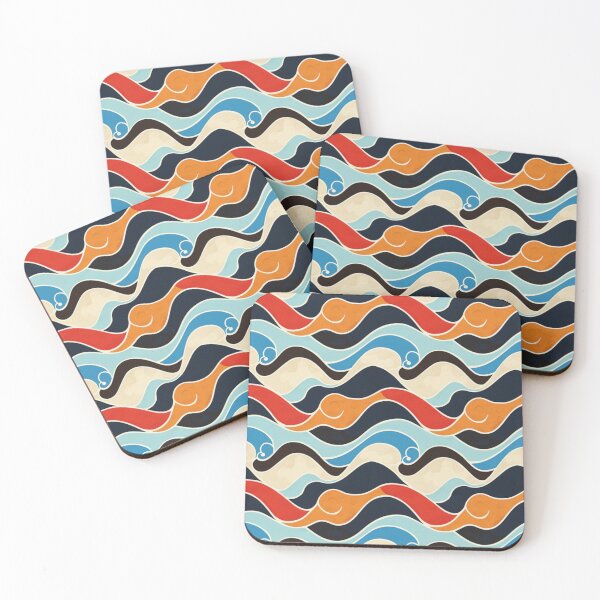 Item preview, Abstract wave pattern retro twist Active Outdoors Inspired Art designed and sold by CDC40.