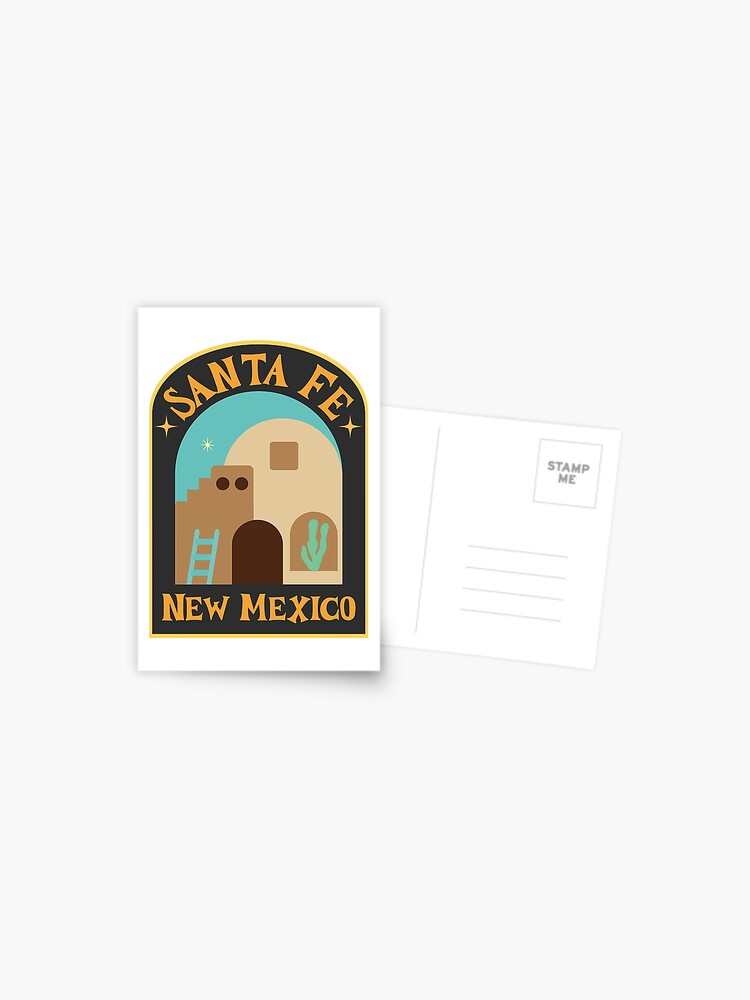 Thumbnail 1 of 2, Postcard, Santa Fe New Mexico - lettering designed and sold by Mwinterstudio.