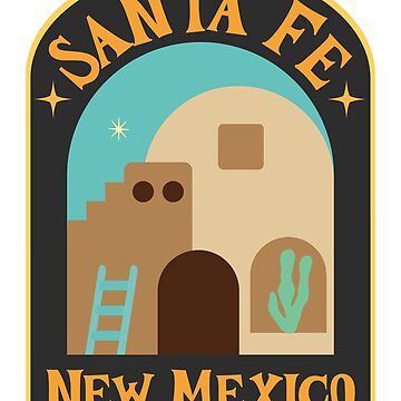 Artwork thumbnail, Santa Fe New Mexico - lettering by Mwinterstudio