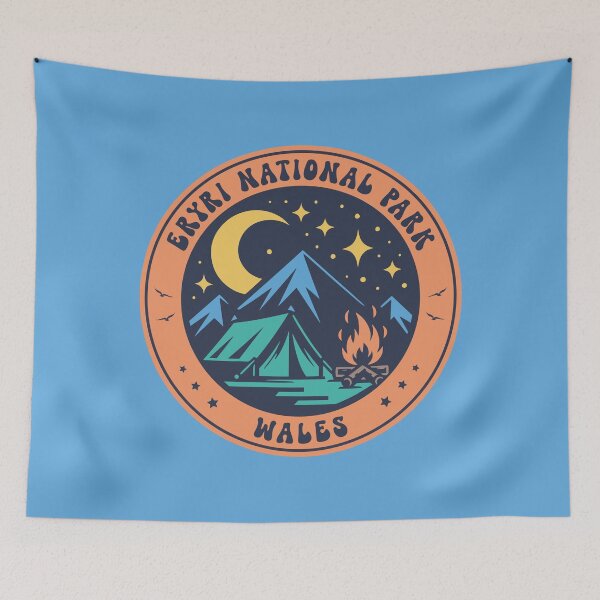 Item preview, Eryri National Park Snowdonia Wales Camping Design designed and sold by CynthiaGraphics.