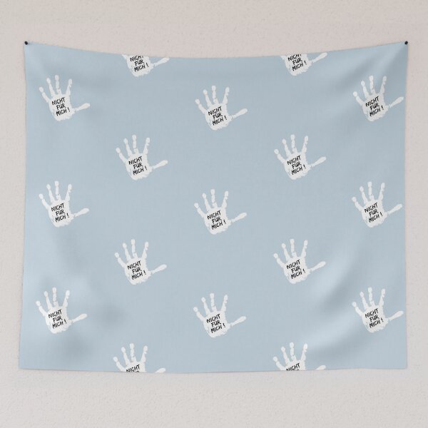 Item preview, Nicht für mich! | Hand Palm Illustration | Pastel Blue Background designed and sold by RM-Journey.