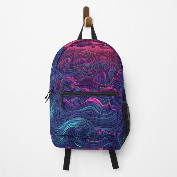 Item preview, Abstract wave pattern neon colour palette Active Outdoors Inspired Art designed and sold by CDC40.