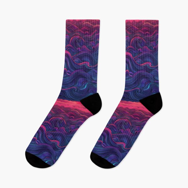 Item preview, Abstract wave pattern neon colour palette Active Outdoors Inspired Art designed and sold by CDC40.