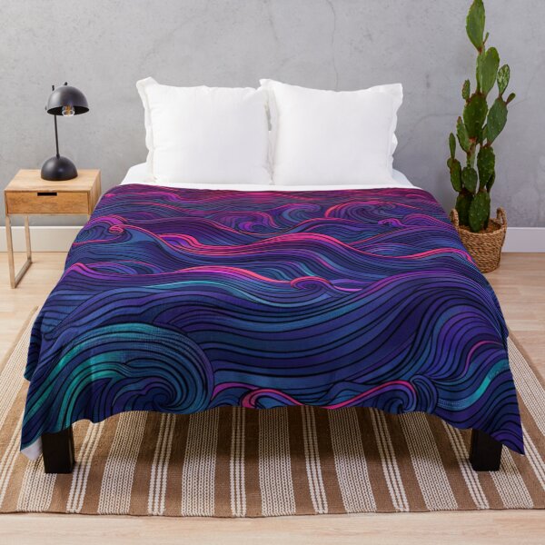 Item preview, Abstract wave pattern neon colour palette Active Outdoors Inspired Art designed and sold by CDC40.