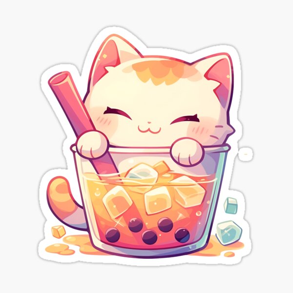 Item preview, Bubble Tea Cuteness designed and sold by CrownArtCraft.