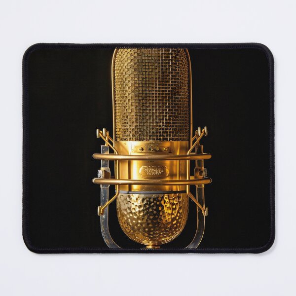 Item preview, Vintage gold microphone print designed and sold by dcrc.